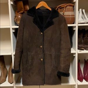 Chocolate Brown Shearling Jacket Yummy 